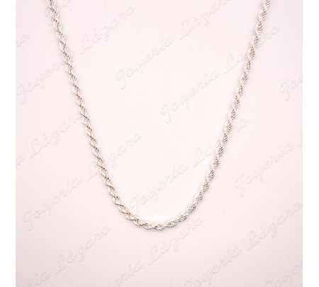 CADENA 60 CM. PLATA CORDON SALOMONICO 4MM                                                           
