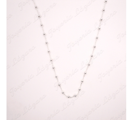 CADENA 45 CM. PLATA BOLAS 3MM                                                                       