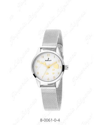 NOWLEY RELOJ INFANTIL CHICA CORREA ESTERILLA ESFERA BLANCA CORAZONES D                              