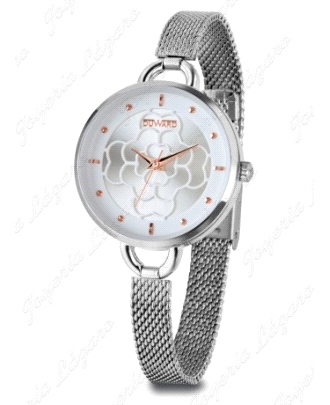 DUWARD RELOJ LADY WOMAN  ACERO  ESFERA BLANCA  ESTERILLA FINA                                       