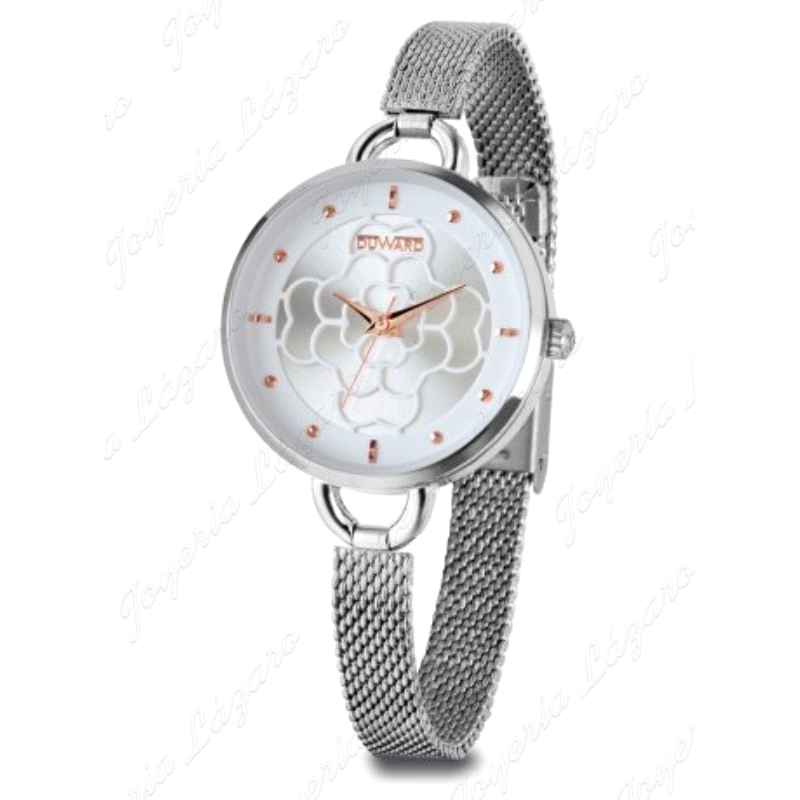 DUWARD RELOJ LADY WOMAN  ACERO  ESFERA BLANCA  ESTERILLA FINA                                       