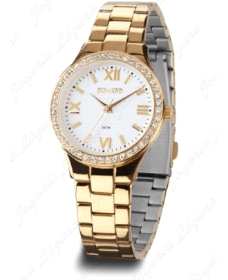 DUWARD RELOJ SRA. LADY CONA DORADO CIRCONITAS EN BISEL                                              