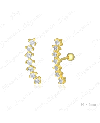 PEND. PLATA PIERCING DORADO 7 CIRC                                                                  