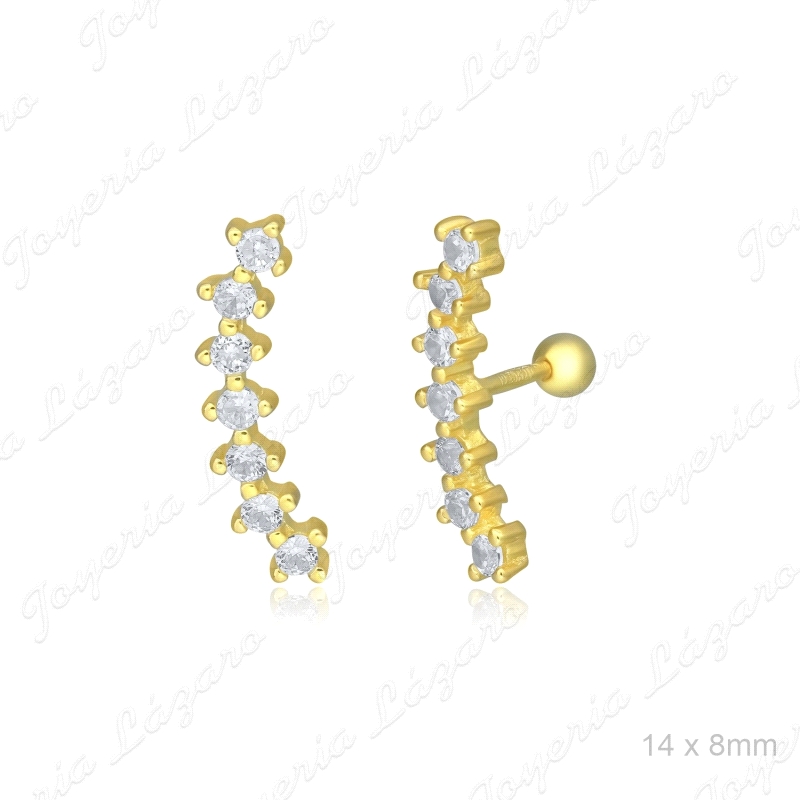 PEND. PLATA PIERCING DORADO 7 CIRC                                                                  