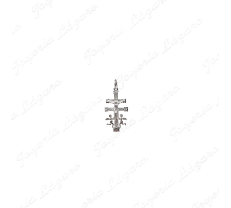 COLGANTE PLATA CRUZ CARAVACA MINI Nº0