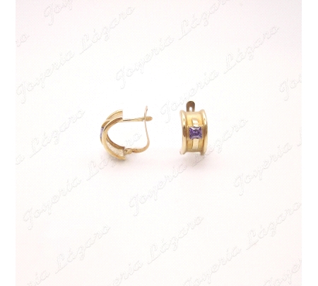 PEND. 18KTS PRES.MEDIO ARO AMATISTA