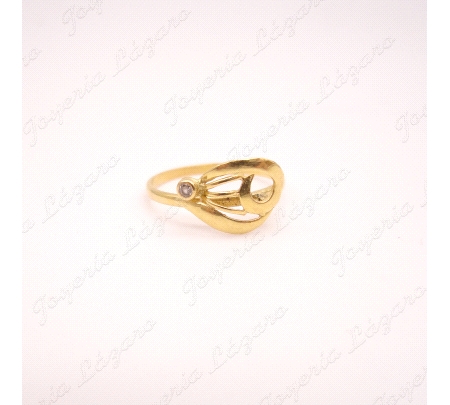 SORTIJA ORO 18KT OCASION CALADO+1 CIRCO                                                             