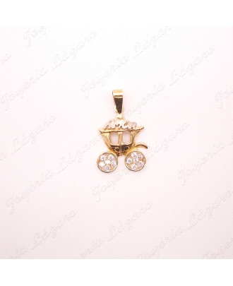 COLGANTE ORO 18KT,CARRO  AMOR                                                                       