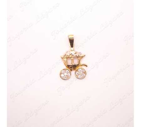 COLGANTE ORO 18KT,CARRO  AMOR