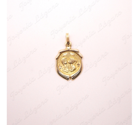 COLGANTE ORO18KT PAREJA AMOR en marco