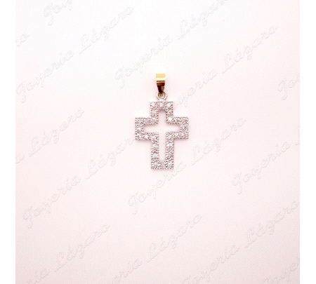 COLGANTE 18KTS BL.CRUZ CIRCO ASA AMARILLA                                                           