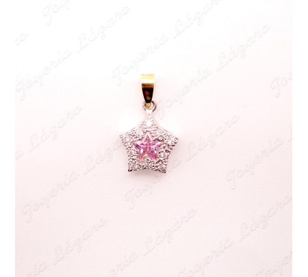 COLGANTE 18KTS BL.ESTRELLA ROSA                                                                     