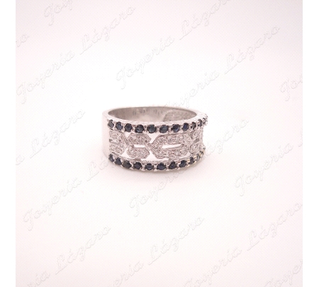 SORTIJA 18KTS SOLITARIO SRA. BL. ZAFIROS                                                            