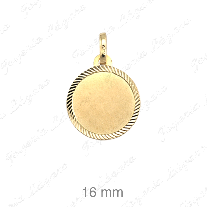 MEDALLA ORO 18 KTSDISCO LISO 16MM                                                                   