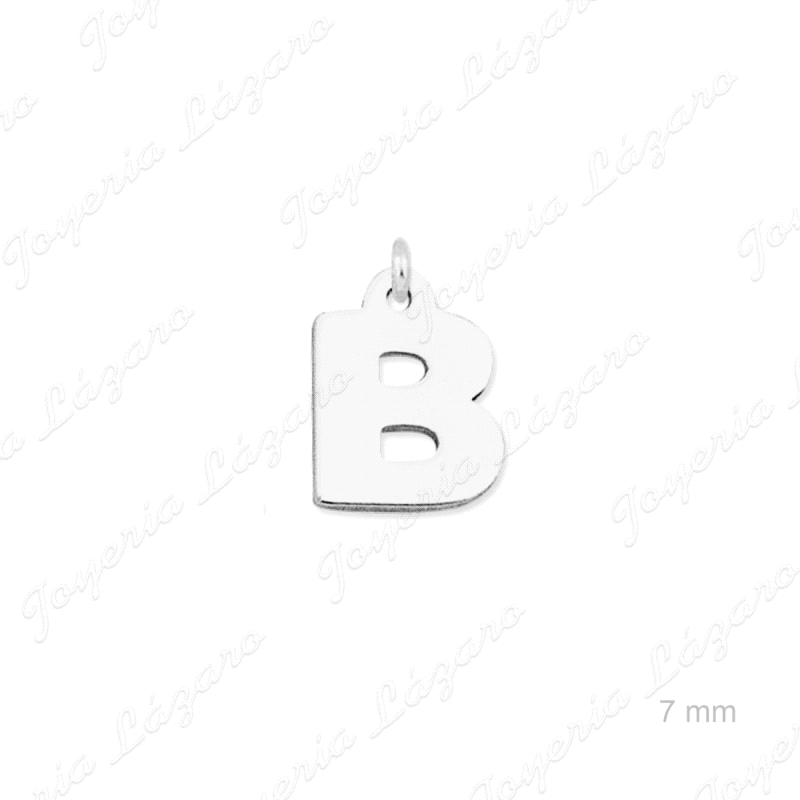 COLGANTE PLATA CHARMS LETRA B                                         