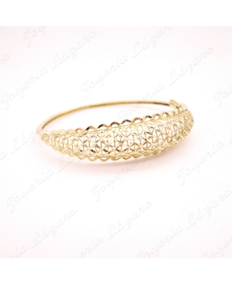 PULSERA ORO 18KT OCASION RIGIDA BISAGRA, CALADA MORUNA                                              