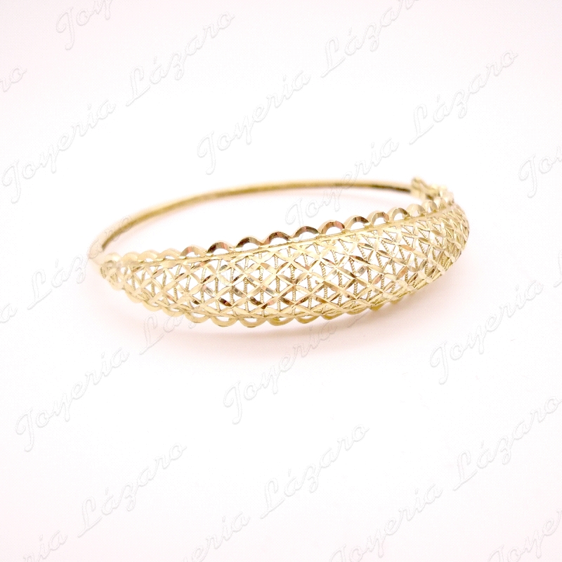 PULSERA ORO 18KT OCASION RIGIDA BISAGRA, CALADA MORUNA                                              