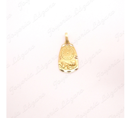 MEDALLA ORO 18 KTS OVAL RELOJ Y BEBE