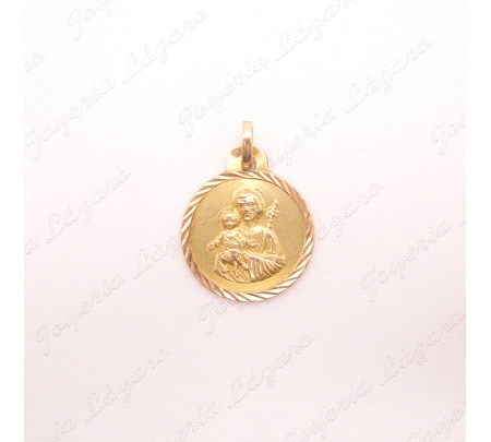 MEDALLA ORO 18 KTS SAN JOSE 16MM