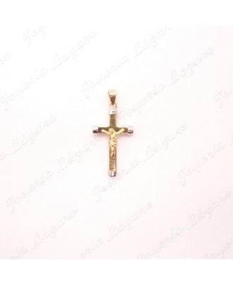 CRUZ ORO 18 KTS BICOLOR  21x13mm+ CRISTO                                                            