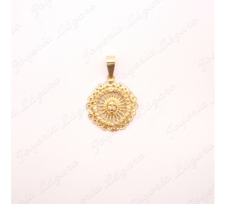 COLGANTE ORO 18 KTS 20mm SOL PORTOCARRERO