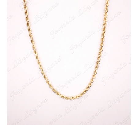 CADENA 60 CM. ORO 18 KTS CORDON SALOMONICO 4MM