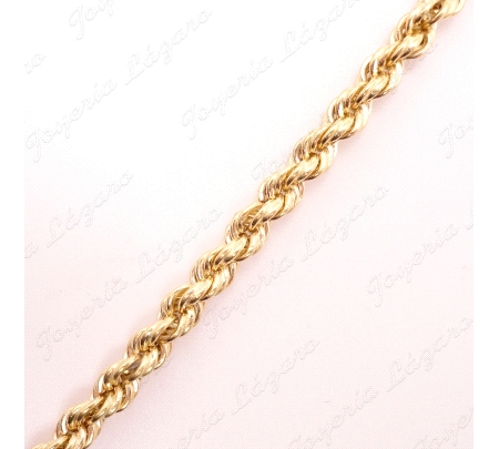 CADENA 60 CM. ORO 18 KTS CORDON SALOMONICO 4MM
