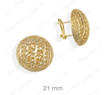 PEND. PLATA BAÑO ORO REDONDOS 21MM CALADO,OMEGA                                                     