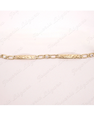 PULSERA ORO 18KT OCASION CHAPAS MIXTA 1CIRCO ENTREPIEZAS                                            