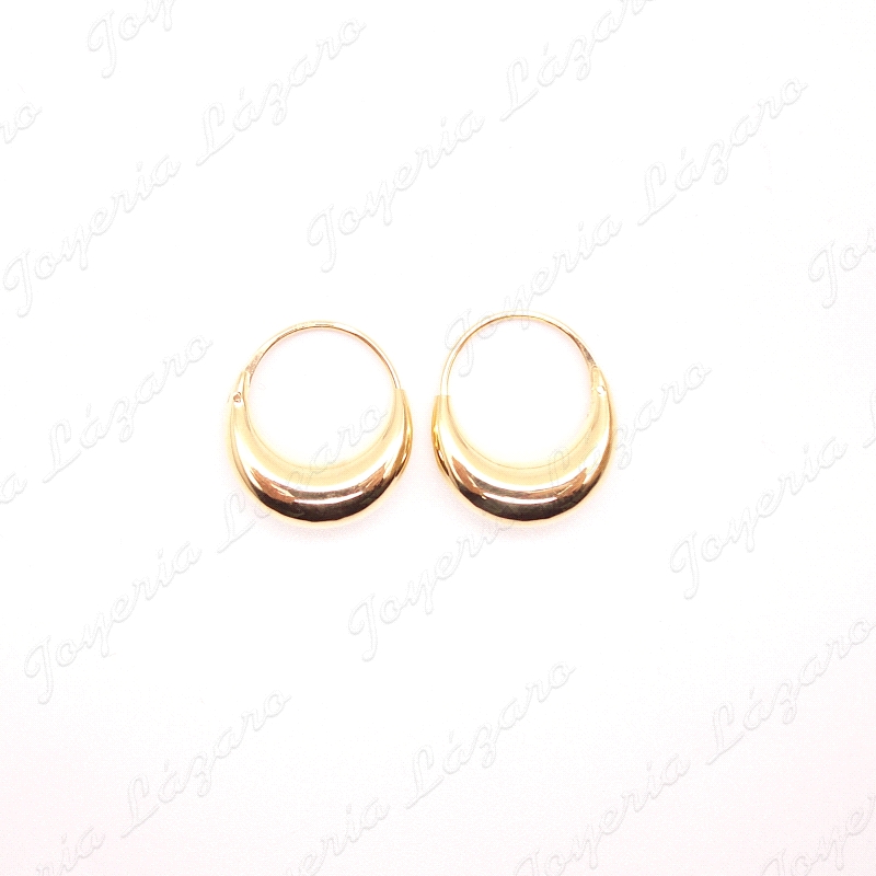 PEND. AROS ORO 18 KTS MORCILLAS 5MM GROSOR X 18MM EXT.                                              