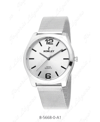 NOWLEY RELOJ CHIC CABALLERO PLATEADO ESF. PLATA ESTERILLA                                           