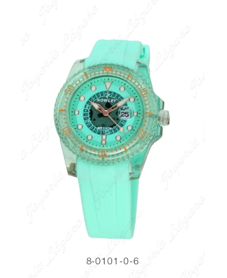 NOWLEY RELOJ NUDE PEQUEÑO CAJA TRANSPARENTE VERDE MENTA                                             