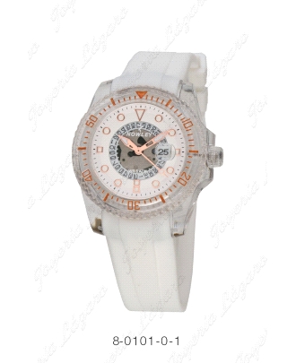 NOWLEY RELOJ NUDE PEQUEÑO CAJA TRANAPARENTE  BLANCO                                                 