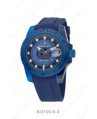 NOWLEY RELOJ  NUDE TRANSPARENTE AZUL                                                                