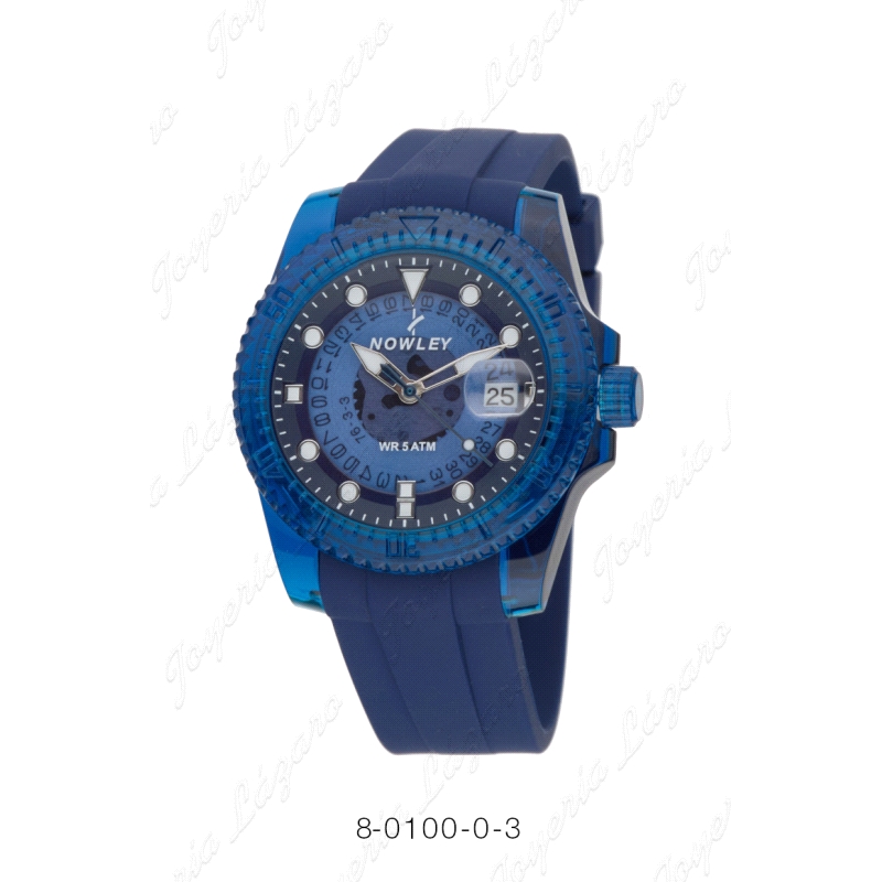 NOWLEY RELOJ  NUDE TRANSPARENTE AZUL                                                                