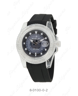 NOWLEY RELOJ NUDE CAJA TRANSPARENTE NEGRO                                                           