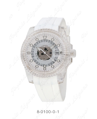 NOWLEY RELOJ NUDE CAJA TRANSPARENTE BLANCO GRANDE                                                   