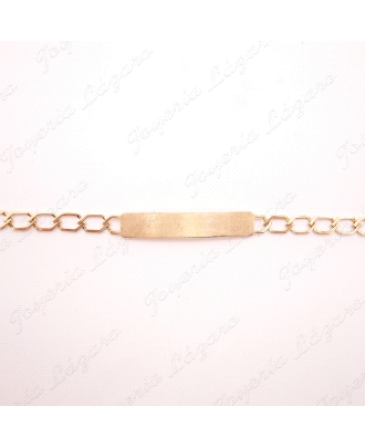 ESCLAVA ORO 18KT OCASION BARBADA CLARA  6MM PLACA 8MM                                               