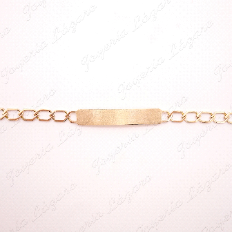 ESCLAVA ORO 18KT OCASION BARBADA CLARA  6MM PLACA 8MM                                               