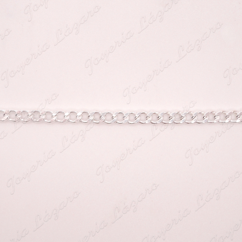 PULSERA PLATA BARBADA  4MM                                                                          