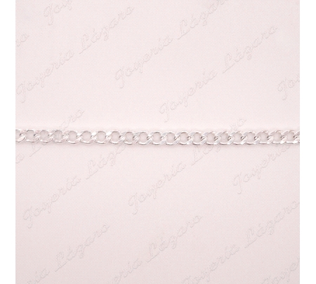 PULSERA PLATA BARBADA  4MM                                                                          