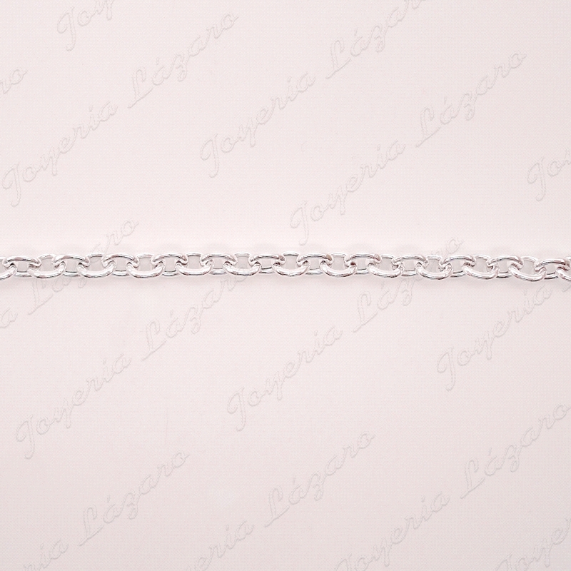 PULSERA PLATA FORZADA  4MM                                                                          