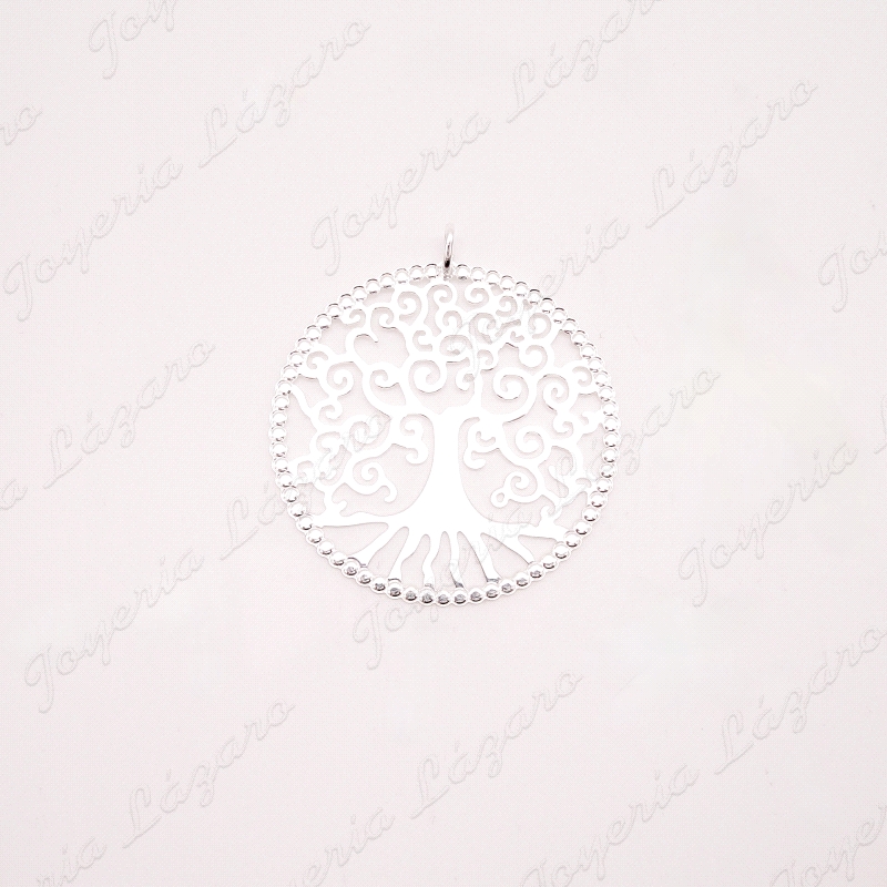 COLGANTE GR. PLATA ARBOL VIDA  CALADO 5CM                                                           