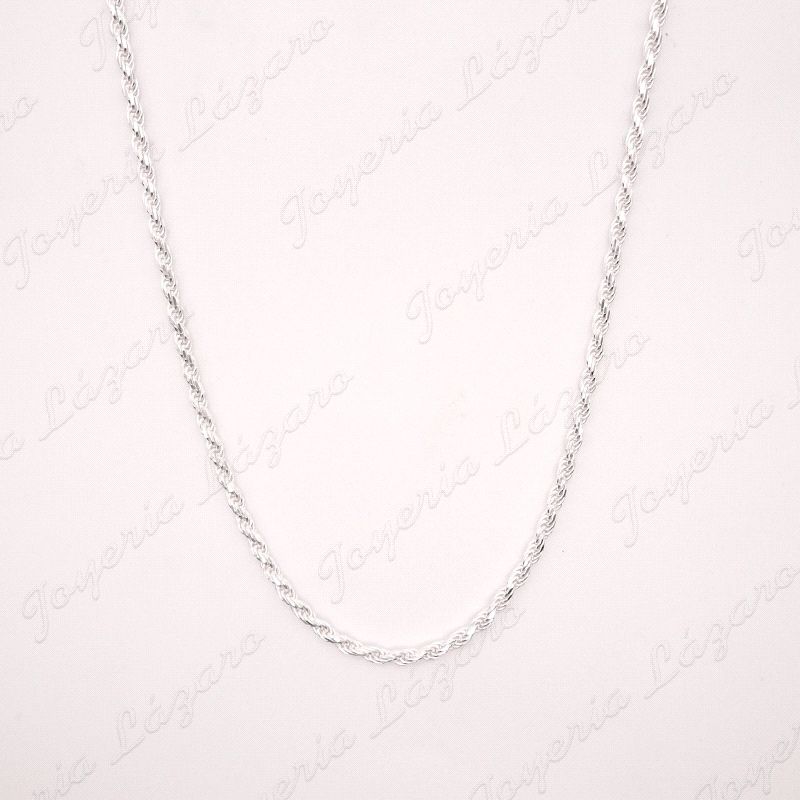 CADENA 60 CM. PLATA CORDON SALOMINICO MACIZO 3MM                                                    