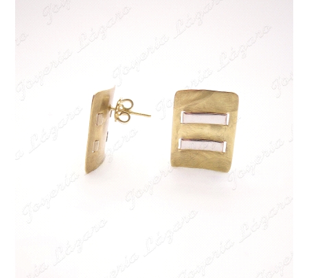 PEND. 18KTS BICOLOR PRES. RECTANGULO