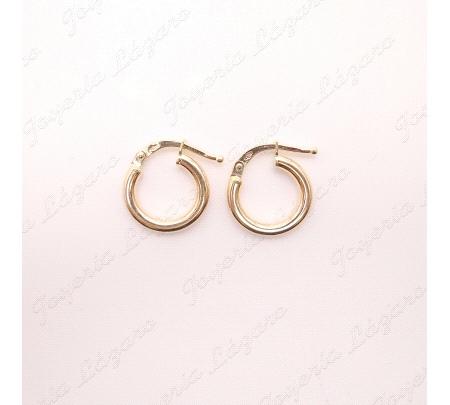 PEND. AROS ORO 18 KTS TUBO 2MMX 8MM INTERIOR                                                        