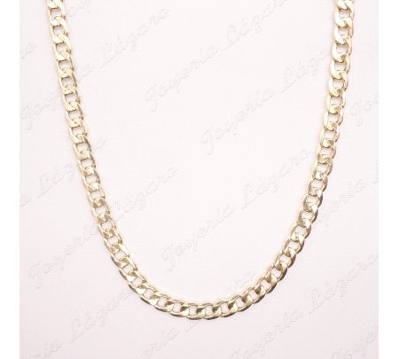 CADENA 60 CM. ORO 18 KTS BARBADA 7MM HUECA