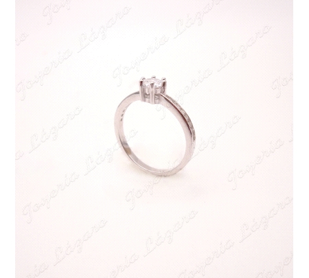 SORTIJA PLATA SOLITARIO 6 GARRAS