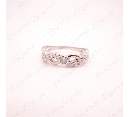 SORTIJA PLATA TRENZA CIRCO. Y LISA