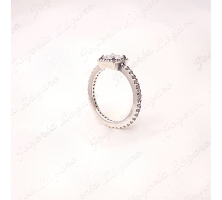 SORTIJA PLATA CIRCO CUIADRADA, MICROCIRCO ENGASTE ENTERA